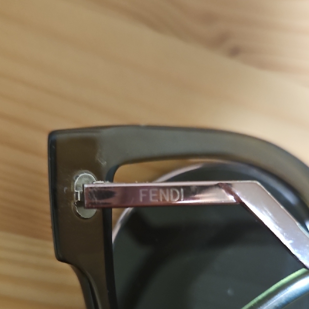 Fendi Paradeyes FF0137S Sunglasses Pink Green Cat Eye Geometric Made In Italy - Picture 6 of 11
